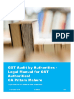 GST Audit by Authorities - Legal Manual For GST Authorities - 1 November 2019 - CA Pritam Mahure and Associates