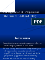 The Opposition of Propositions The Rules of Truth and Falsity