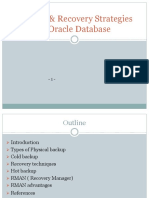 Back Up & Recovery Strategies in Oracle Database