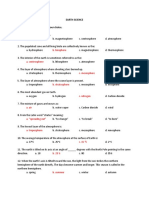 A. Lithosphere: Earth Science Choose The Correct Letter of Your Choice