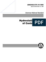 ISA 75.19 - 1995 - Hydro Static Testing of Control Valves