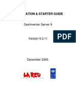 Installation & Starter Guide: Desinventar Server 9