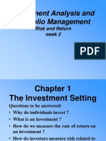 Investment Analysis and Portfolio Management: Risk and Return Week 2