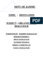 University of Jammu: Topic: Motivation