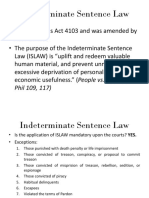 Indeterminate Sentence Law. Yves Tristan