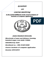 Synopsis ON Online Shopping: in The Partial Fulfillment of The Award of Degree of Bachelor of Computer Application