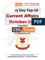 October 2018 Current Affairs October 2018 PDF