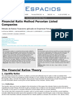 Método de Ratios Financiero Aplicado en Empresas Peruanas Listadas