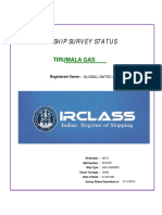 Ship Survey Status: Tirumala Gas