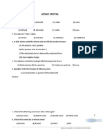 Atomic Spectra: Answer