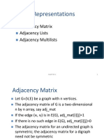 Graph Representations: Adjacency Matrix Adjacency Lists Adjacency Multilists