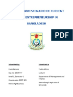 Prospect and Scenario of Current Rural Entrepreneurship in Bangladesh