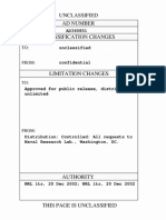 Ad Number Classification Changes: Unclassified