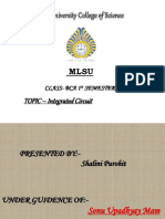 TOPIC - Integrated Circuit: Class-Bca 1 Semester