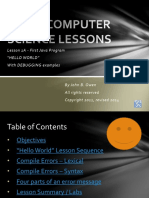Lesson 1A - First Java Program "Hello World" With DEBUGGING Examples