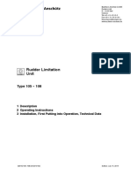 Rudder Limitation Unit: Type 105 - 108