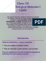 Chem 150 Unit 5 - Biological Molecules I Lipids: Carbohydrates, and Lipids. The Lipids Are The Subject of This