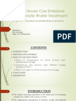 Green House Gas Emissions From Waste Water Treatment