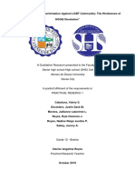 A Qualitative Research Presented To The Faculty of Senior High School High School (SHS) Unit Ateneo de Davao University Davao City