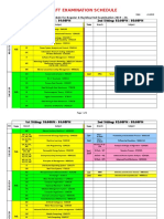 Draft Examination Schedule: 1st Sitting: 10:00AM - 01:00PM 2nd Sitting: 02:00PM - 05:00PM