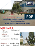 Manufacturing Process of TG 800 MW, Stator Winding Bar BHEL, Production Block-4, HEEP