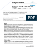 BMC Veterinary Research: Rapid Detection of Mycobacterium Bovis DNA in Cattle Lymph Nodes With Visible Lesions Using PCR