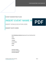 Event Marketing Plan Template