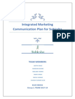 Integrated Marketing Communication Plan For Subicsha