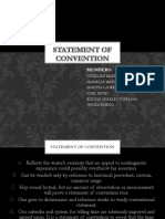 Statement of Convention