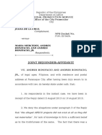 Joint Rejoinder Affidavit Sample