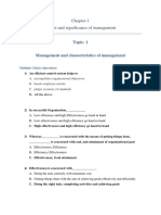 Class - 12th Business Studies Nature and Significance of Management