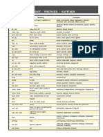 ROOT Suffiex Prefixes