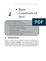 Basic Constructs of JAVA