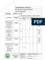 1 Housekeeping Schedule (DONE)