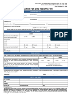 Application For Dog Registration