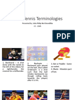 Table Tennis Terminologies