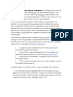 Inverse Polymerase Chain Reaction (Inverse PCR) Is A Variant of The