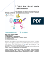 The Part of Digital and Social Media Marketing in User Behavior