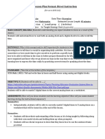 Direct Instruction Lesson Plan