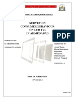 Survey On Consumer Behaviour On LCD Tvs in Ahmedabad: Student'S Colloquium Report