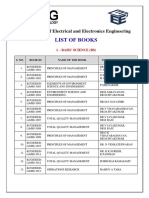 List of Books - EEE Department Library