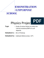 Physics Investigatory Project