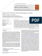 Zhou (2010) - Integrating TTF and UTAUT To Explain Mobile Banking User Adoption