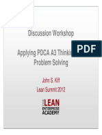 Applying PDCA A3 Thinking and Problem Solving