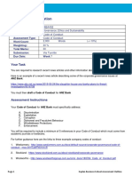 MBA402 T3 2019 Assessment 2 Outline