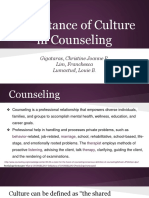 Importance of Culture in Counselling