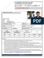 Rajesh Cat 2019 Score Card