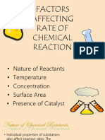 Factors Affecting Rate of Chemical Reaction