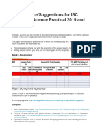 Isc Practical Advice-2019onwards