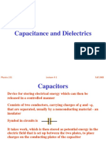 Capacitance and Dielectrics